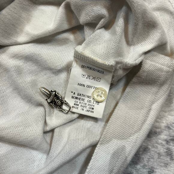 Authentic Bape 2000's White Camo Ape Head Polo L - Picture 5 of 6